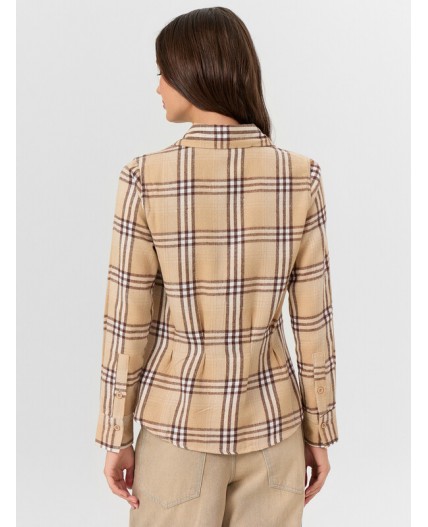 Рубашка св.коричневая клетка