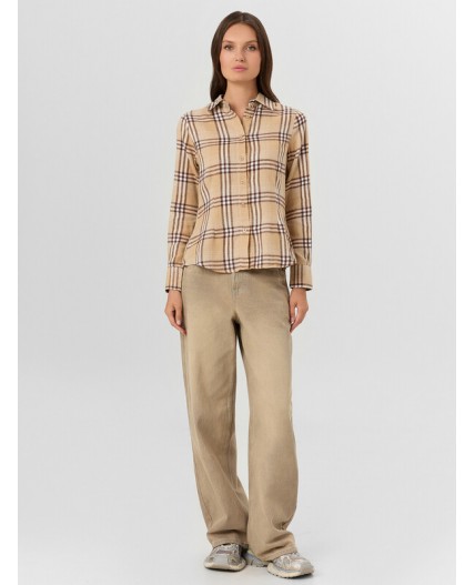 Рубашка св.коричневая клетка