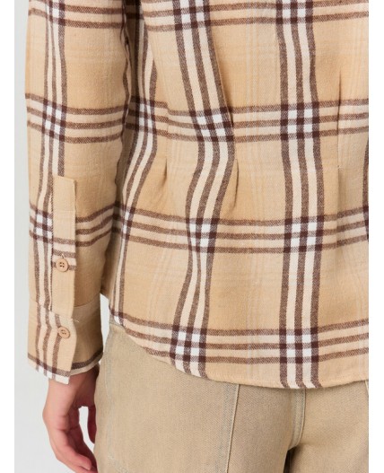 Рубашка св.коричневая клетка