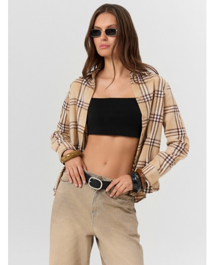 Рубашка св.коричневая клетка