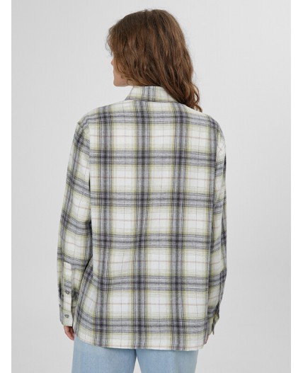 Рубашка бежево -серая клетка