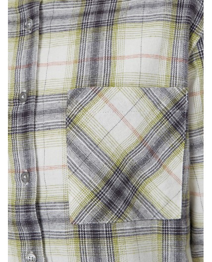 Рубашка бежево -серая клетка