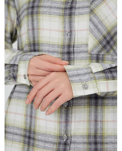 Рубашка бежево -серая клетка