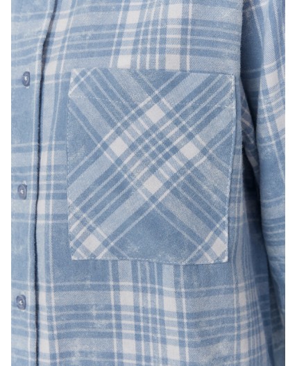 Рубашка голубо -белая клетка