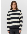 Свитшот молочно -черная полоска