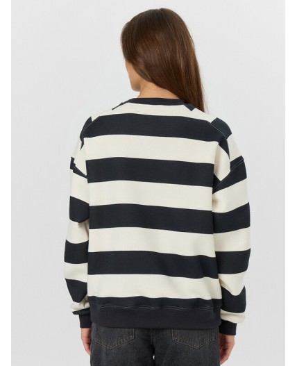 Свитшот молочно -черная полоска