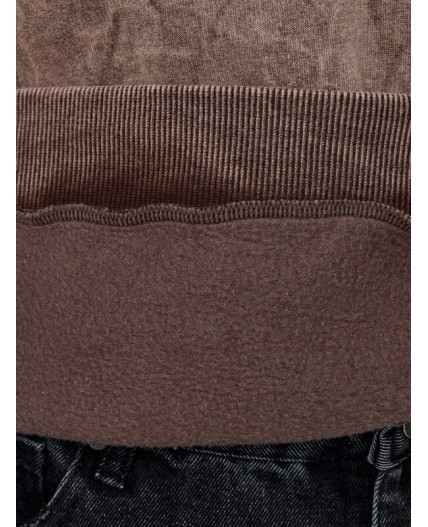 Свитшот ACID WASH шоколадный +печать