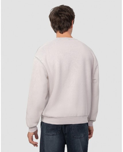 Свитшот ACID WASH серый +печать