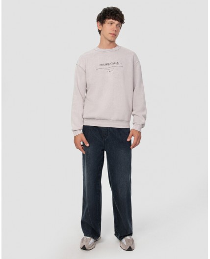 Свитшот ACID WASH серый +печать