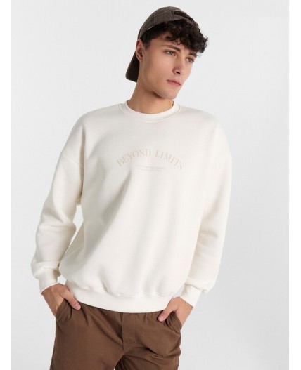 Свитшот св.молочный +печать1