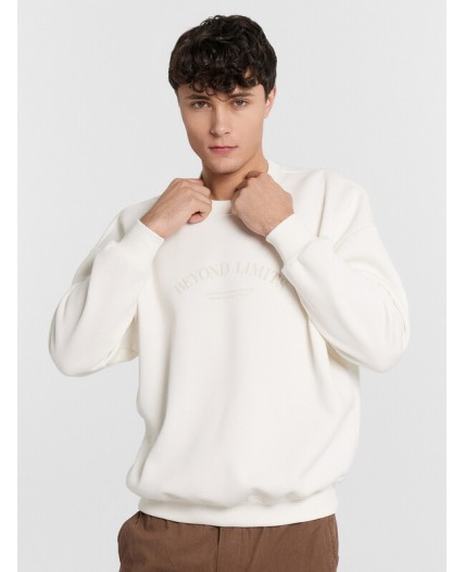 Свитшот св.молочный +печать1