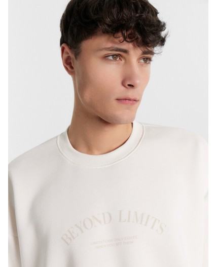 Свитшот св.молочный +печать1