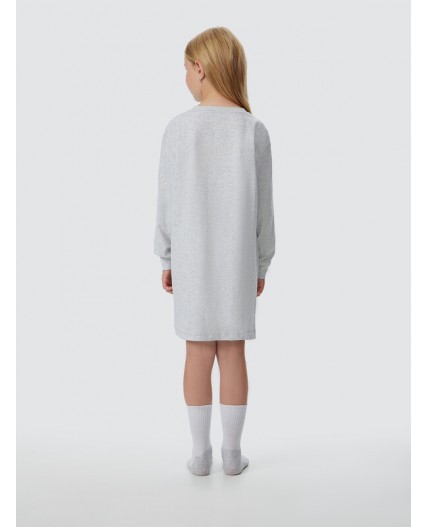 Сорочка серый меланж 4306-А +печать2