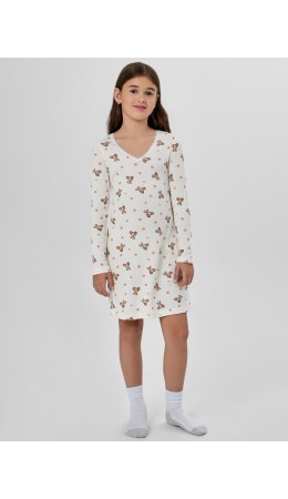 Сорочка мишки с цветами на молоке