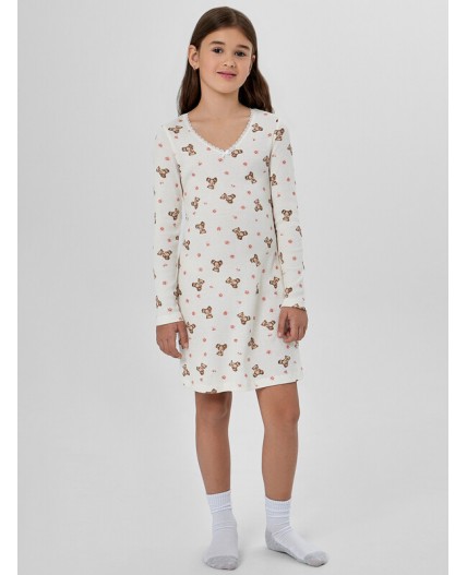 Сорочка мишки с цветами на молоке