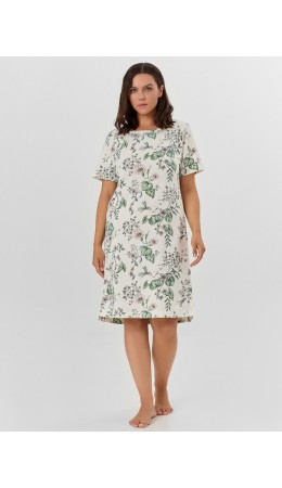 Сорочка цветы на св.молочном