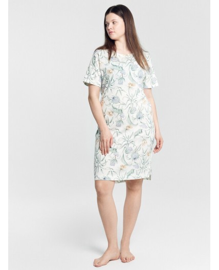 Сорочка цветы на св.молочном