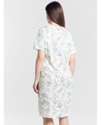 Сорочка цветы на св.молочном