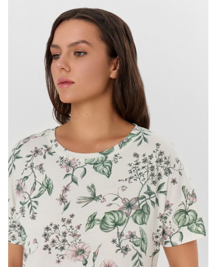 Сорочка цветы на св.молочном