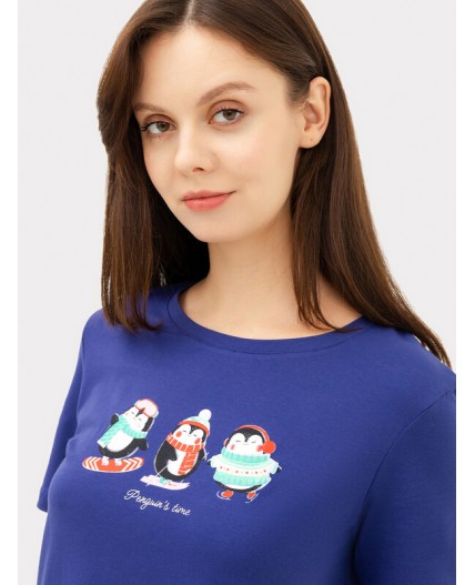 Сорочка сапфир+ печать