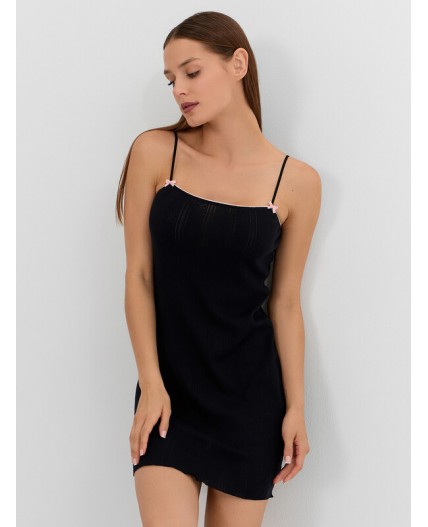 Сорочка бантики на черном