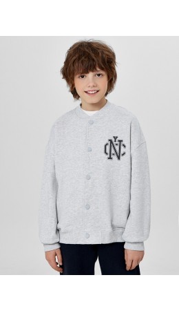 Толстовка серый меланж 4306-А +печать2