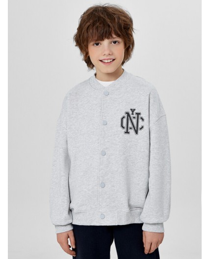 Толстовка серый меланж 4306-А +печать2