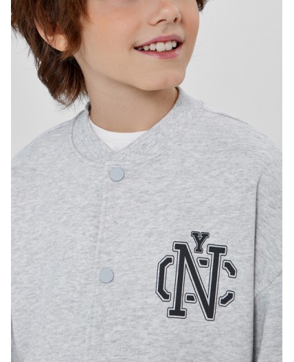 Толстовка серый меланж 4306-А +печать2