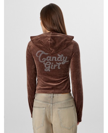 Толстовка шоколад +печать