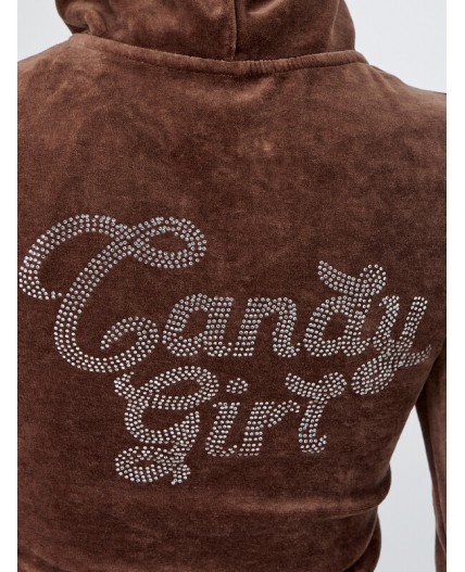 Толстовка шоколад +печать