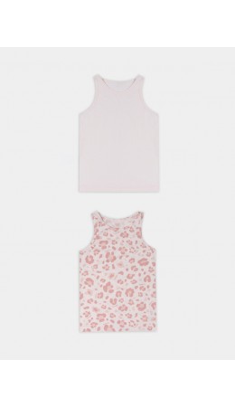 Топ св.розовый +розовый леопард