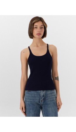 Топ темно -синий