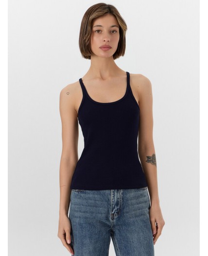 Топ темно -синий