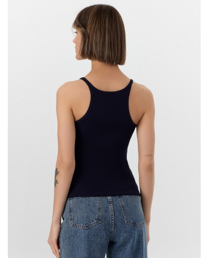 Топ темно -синий