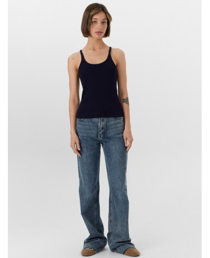 Топ темно -синий