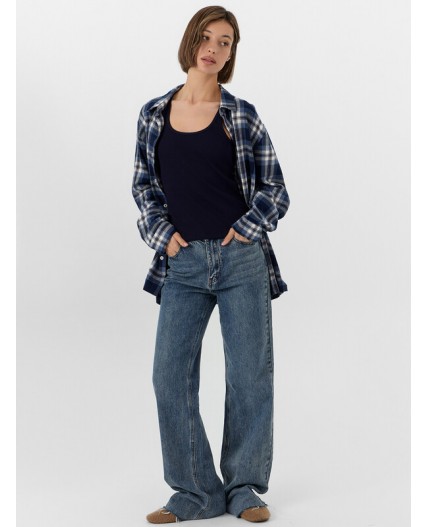 Топ темно -синий