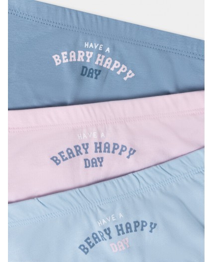 Трусы розовый +голубой +т.голубой +печать