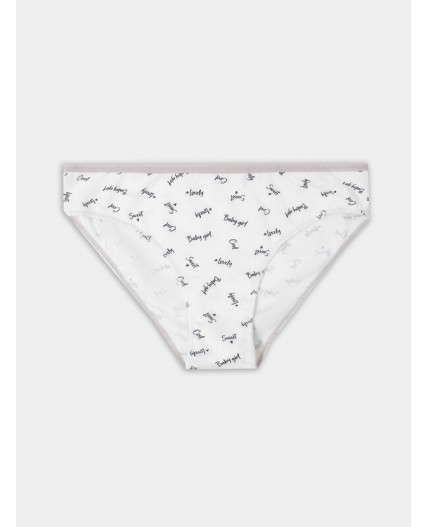 Трусы слова на св.молочном