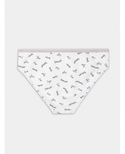 Трусы слова на св.молочном