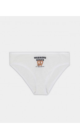 Трусы св.молочный +печать