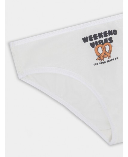 Трусы св.молочный +печать