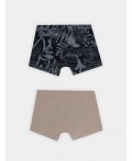 Трусы бежевый +граффити на черном