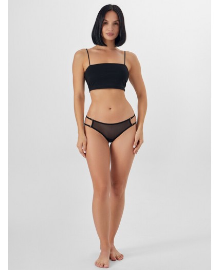 Трусы черный +белый +черный