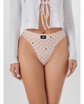 Трусы горошек на бежевом