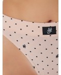 Трусы горошек на бежевом