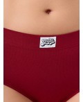 Трусы бордо +печать