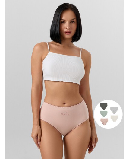 Трусы персиковый румянец +печать