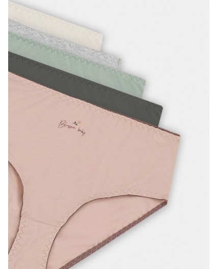 Трусы персиковый румянец +печать