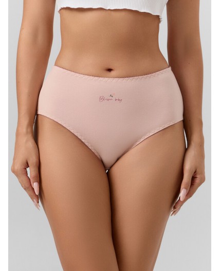 Трусы персиковый румянец +печать