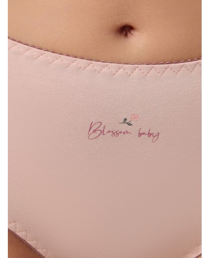 Трусы персиковый румянец +печать